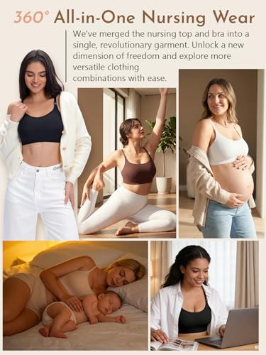 Seamless Wireless Nursing Bras for Breastfeeding Maternity 3PACK - color: Black/Beige/Grey, size: X-Large