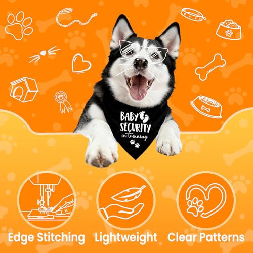 Baby Security Dog Bandana - Pregnancy Reveal Accessory for Dogs (Black) - color: Baby Security Black
