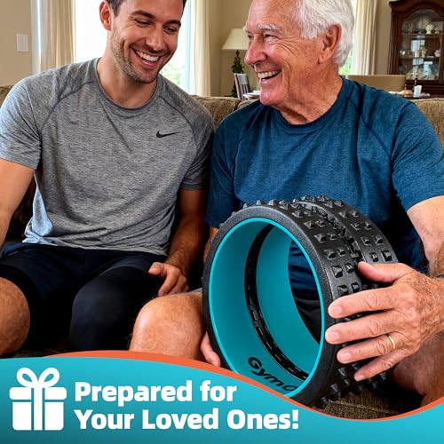 GymCope 10in Back Roller, Foam Roller for Exercise, Spine-Safe Groove - color: Blue, size: Firm