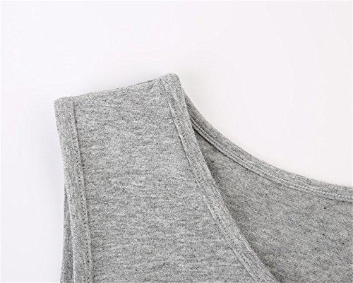 Maternity Side Ruched Cami - Stretchy Pregnancy Tank Top, Breathable Cotton Tummy Control Vest for Women - color: Gray, size: Medium