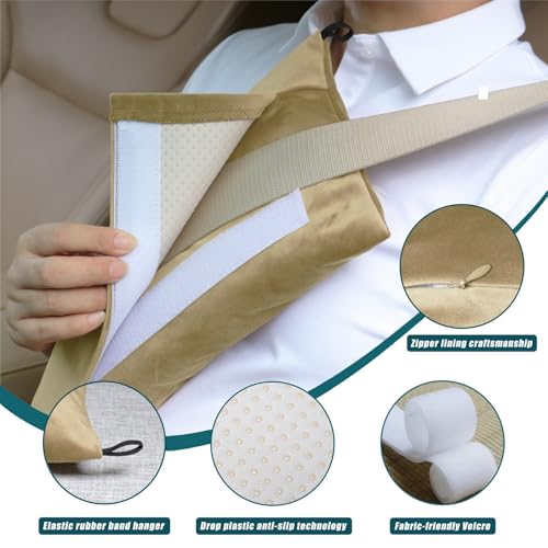 Post Surgery SeatBelt Pillow for Pregnancy Mastectomy Hysterectomy Recovery - color: Beige