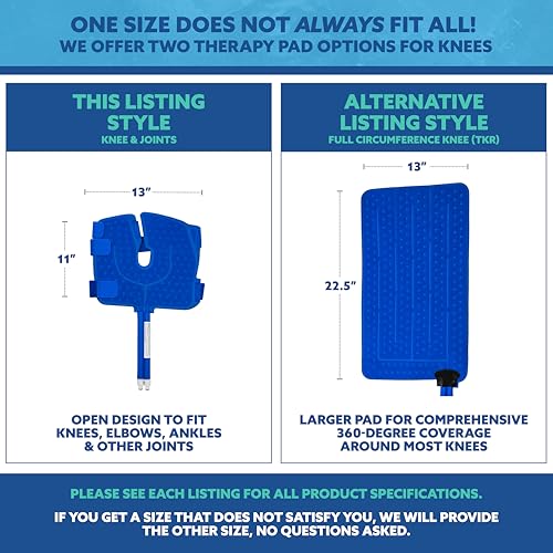Polar Active Ice® 3 in 1 Knee, Ankle, & Elbow Therapy pad 12.5” x 10.5” with Attached Belts. Use only with The Polar Active Ice #AIS Therapy System. - style: Knee & Joint Pad