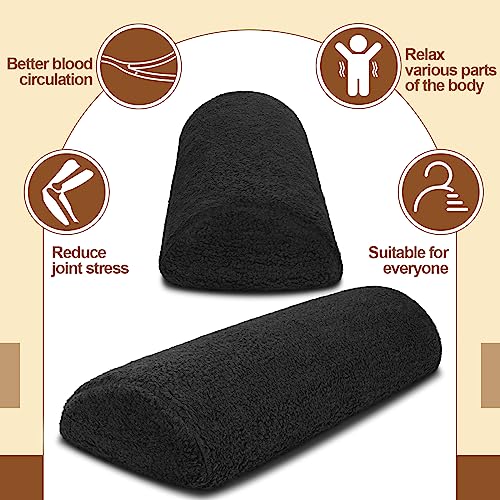 Recliner Leg Rest Cushion Sofa Footrest Pillow with Cover, Black, 1 Pcs - color: Black