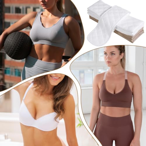 8 Pcs Under Breast Sweat Pads Washable Cotton Bra Liners for Sweat
