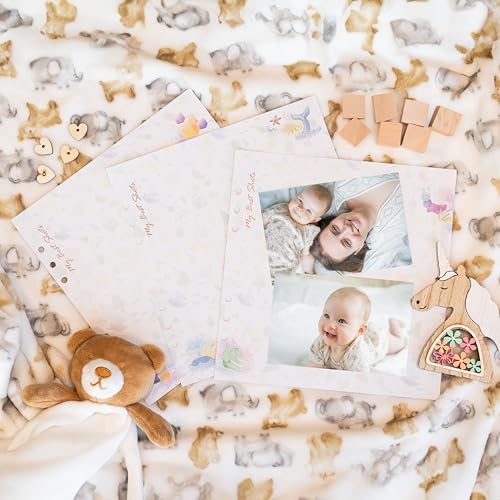 9" x 9" Extra Pages for Photos – Perfect Fit for Yulka Crafts Baby Memory Book “Choose Joy” 9" x 9" | 10 Additional Paper Sheets for Loose-Leaf Baby Photo Album Keepsake Journal - Refill Paper Set - style: Extra Pages for Photos