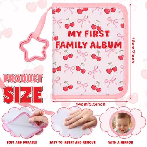 Fullhawl Cherry Bow My First Family Album Holds 17 4 x 6 Pictures - style: Cherry Bow