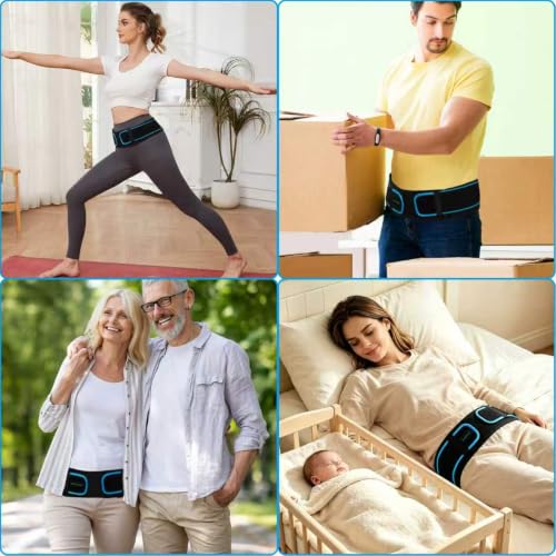 KONSEDIK Sacroiliac SI Pelvic Belt,Lower Back Support Brace for Men&Women-L - size: Large
