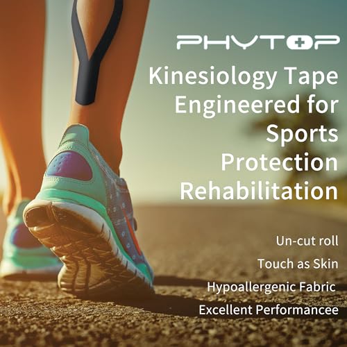 Muscle Kinesiology Tape 2 Rolls Black Uncut for Sports Recovery - color: Black