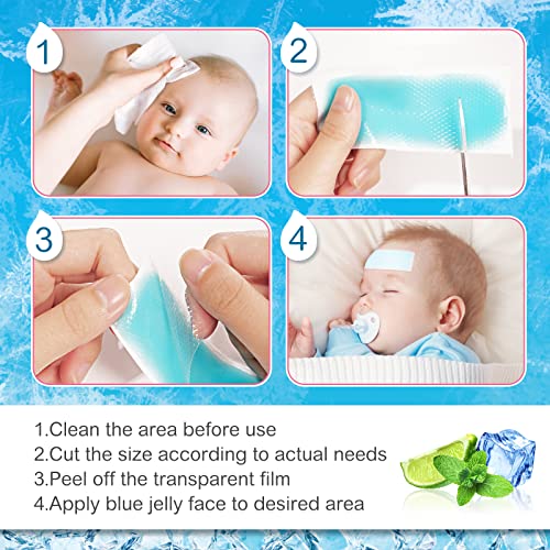 40 Pack Cooling Patches for Migraine & Headache, Outdoor Sports Heat Relief - size: 40pcs