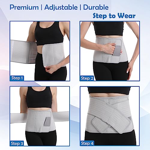 Paskyee Postpartum Belly Band, C-Section & Post Surgery Support - color: Grey, size: S/M