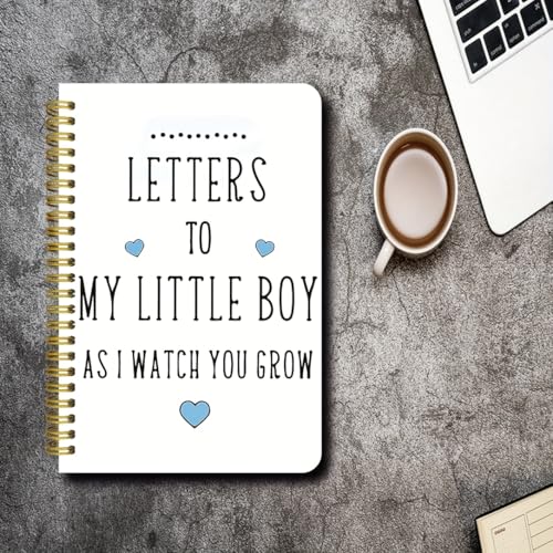 Pregnancy Gratitude Journal & Memory Book – Spiral Notebook for Baby Son or Daughter, Horizontal Grid Pages, Gift for New Moms to Record Thoughts & Milestones