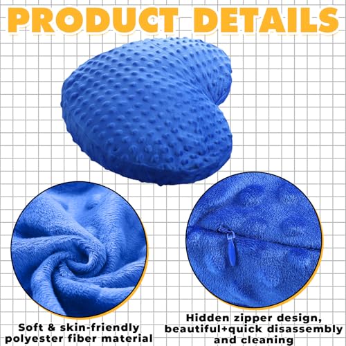 Briwooody Weighted Pillow Glass Bead Calming Body Pillows, Blue - color: Blue
