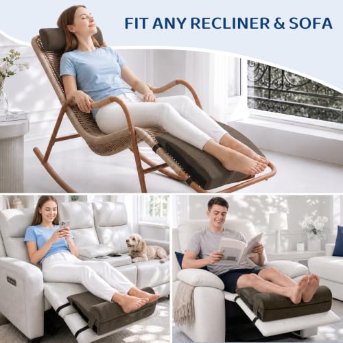 Recliner Foot Rest Cushion with Removable Semi-Cylinder - color: Coffee