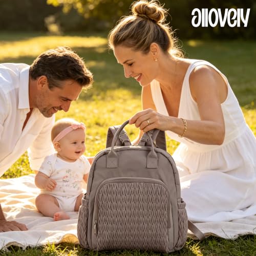 Multi-functional Diaper Bag Backpack with Changing Pad Brown - color: Brown