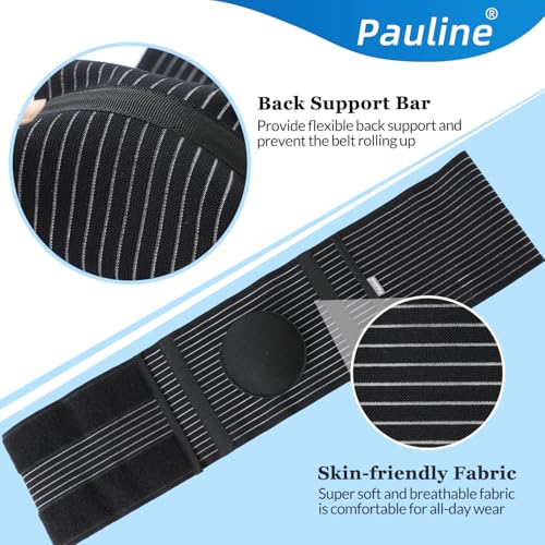 Pauline Umbilical Hernia Belt with 2x Compression Pads, Abdominal Support Binder for Men & Women Belly Hernia Surgery - size: Small-Medium