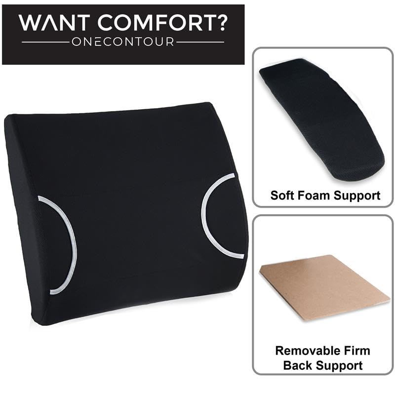Vaunn Medical Seat Cushion, Lumbar Back Support Pillow for Office Chair with Removable Firm Insert