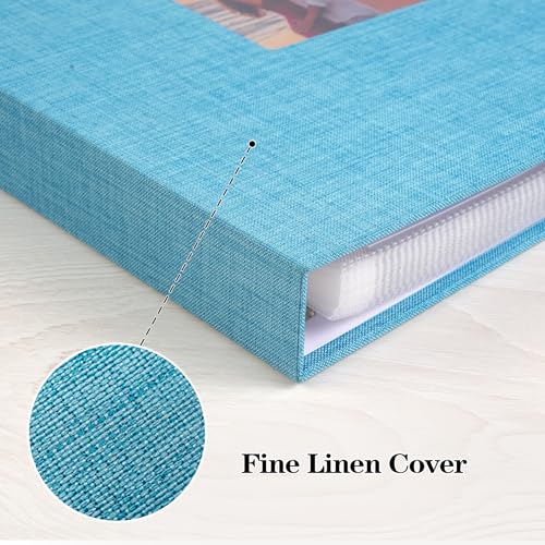 Mublalbum 8.5x11 Inch 3 Ring DIY Scrapbook Photo Album 80 Pages,Blue - color: Blue