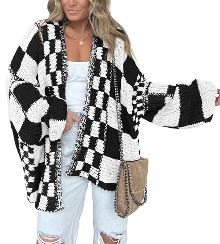 BTFBM Casual Cardigan Sweater for Women Fall 2026 Long Sleeve Sweaters - color: Black, size: X-Large