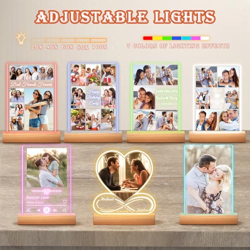 Custom Picture Frame, Personalized Anniversary Birthday Gifts for Women Men - color: Style-06-01