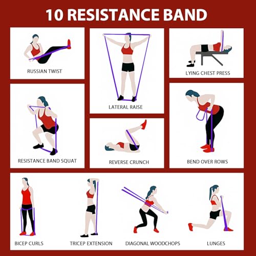 Resistance Bands for Pull Up Assist, Stretch Bands & Exercise Workout Set - color: 15-125LBS PULL UP