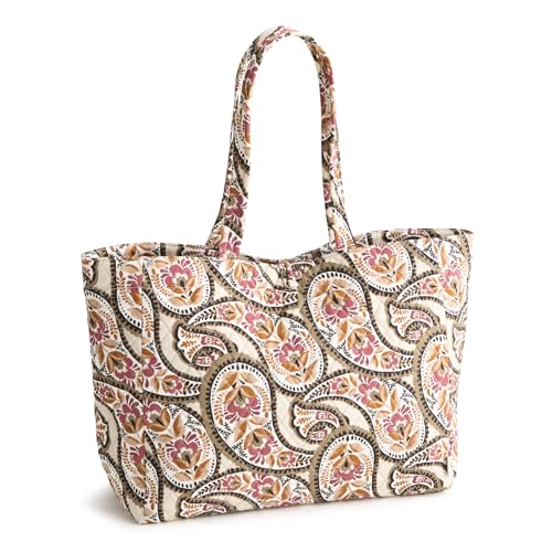 Vera Bradley Women's Premium Cotton Hathaway Tote Bag - color: Blooming Paisley
