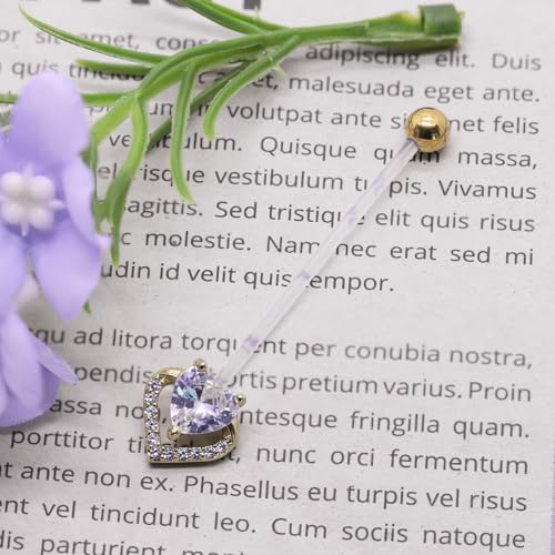 14G Flower Flexible Clear Acrylic Pregnancy Belly Button Ring Letter Personalized Dangle Pregnancy Maternity Belly Rings - color: gold white
