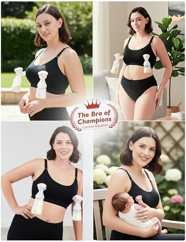 HOFISH ZipPum Hands-Free Pumping & Nursing Bra, Dual-Zip Design - size: X-Large