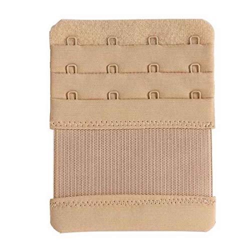 SAMGU Bra Extenders 4 Hooks Women's Soft Stretchy Bra Extension Strap, 3 Pieces - color: White,black,skin Color, 4 Hook 3/4 Inch