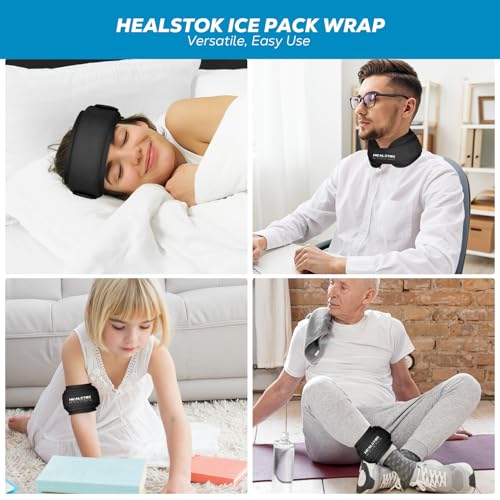 Neck Ice Pack Wrap, Reusable Cold/Hot Gel for Neck Pain, Blackx2 - color: Black+black