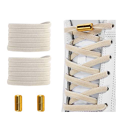 No Tie Shoelaces, Elastic Shoelaces for Adults/Kids,Elastic No Tie Shoe Laces - color: Light Yellow
