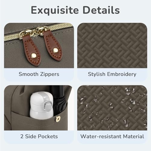 Tenot Diaper Bag Tote, Baby Diaper Bag with Pacifier Case Khaki - color: Khaki, size: Large