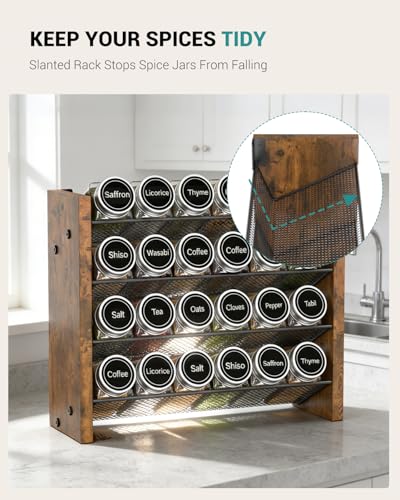 Spice Rack Organizer for Cabinet, Seasoning Organizer, No Jars Included - size: Holds 24 Jars, 12.2"W × 10.3"H
