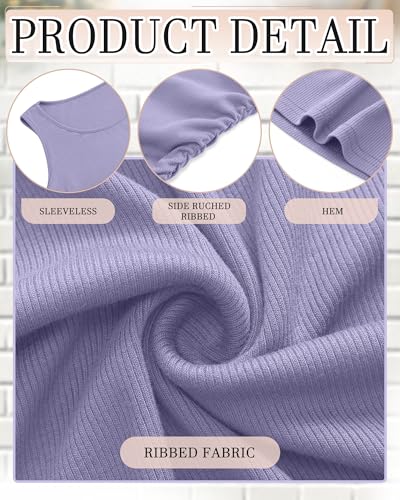 Riyiper 3 Pack Women's Maternity Tank Tops - color: Lavender, Light Pink, Apricot, size: Large
