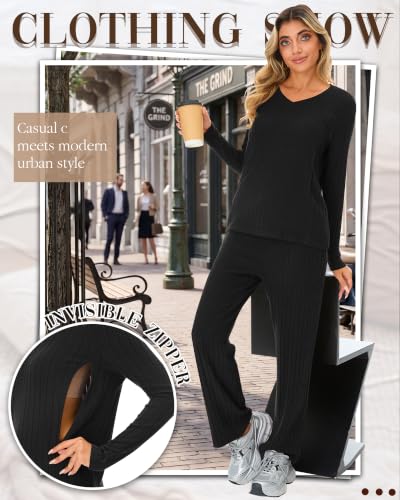 Huukeay 2 Piece Postpartum Nursing Sets - color: Black, size: X-Large