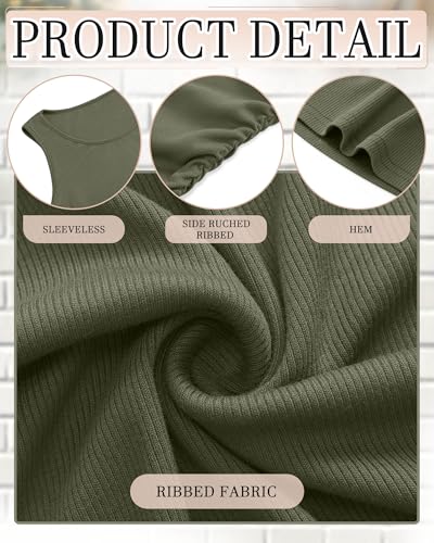Riyiper 3 Pack Women's Maternity Tank Tops - color: Black, Army Green, Coffee, size: Small