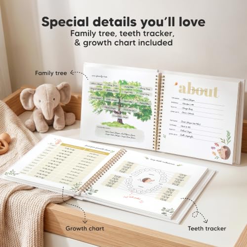 Baby Book Keepsake, First 5 Years Baby Memory Book Girl, Boy Journal (Muse)