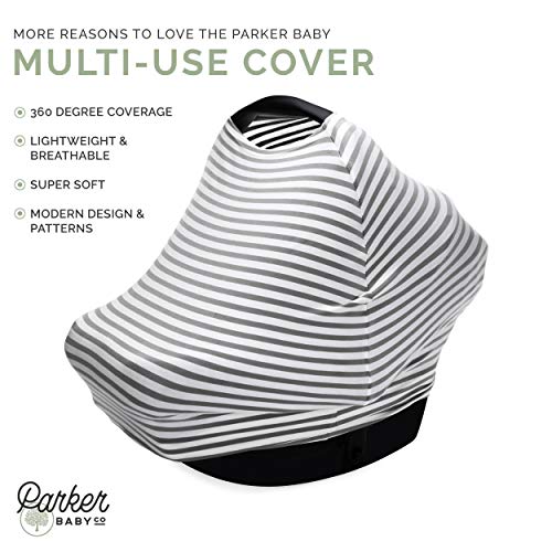 Parker Baby Co. Multi-Use Cover - Carseat Cover, Nursing Cover - Cherry - color: Cherry