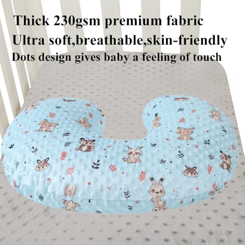 Dot Nursing Pillow Cover Set 2 Pack Compatible with Boppy Pillow - color: Cream & Rabbit