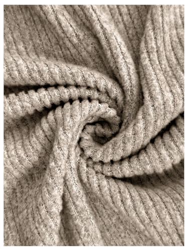 RoseSeek Women's Maternity 2 Piece Ribbed Knit Fall Pregnancy Outfits - color: Apricot, size: Medium