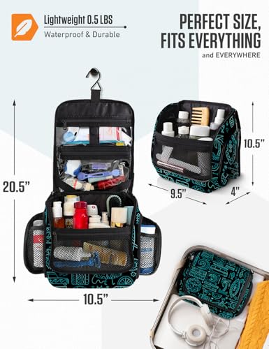 VENTURE 4TH Hanging Travel Toiletry Bag, 17 Compartments - Surfing Vibes - color: Surfing Vibes