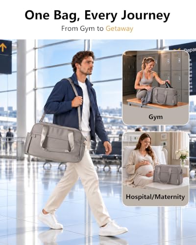 Expandable Travel Bag, Underseat Carry-On Weekender, Taupe - color: Taupe