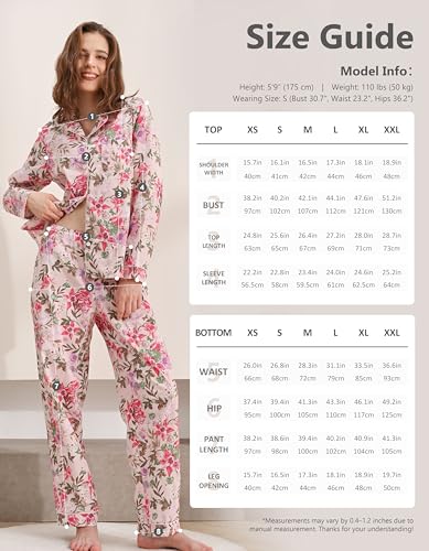NAP BOUND 100% Cotton Pajamas Set for Women 2 Piece PJs Set - color: Iris Dream, size: Small