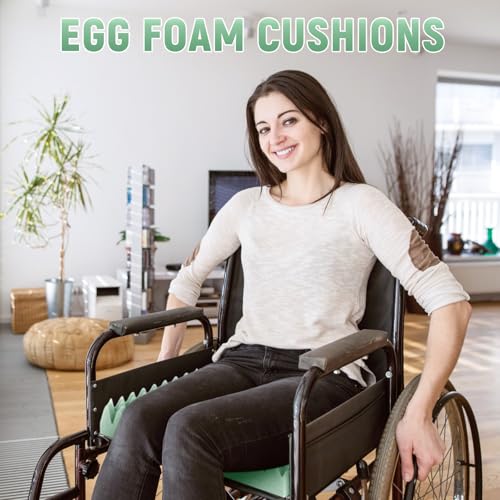 Geiserailie 2 Pcs Egg Foam Pad,18 X 16 X 4 Inches Egg-Shaped,Light Green - color: Light Green