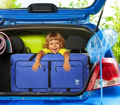 Bago Travel Duffle Bag for Women & Men. Extra Large Foldable Duffel Bags - color: SnowDepBlue, size: 120L