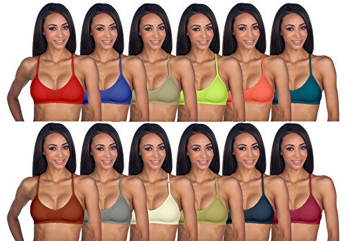 Anemone Basic V-Neck Seamless Bralette - color: Light Grey (2 Pack)