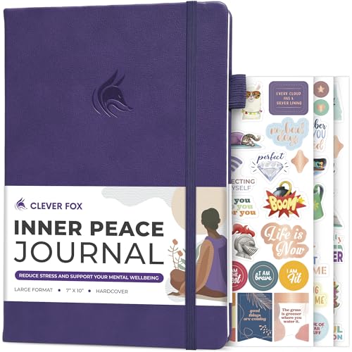 Clever Fox Inner Peace & Anxiety Journal for Women, Wellness Purple - color: Purple