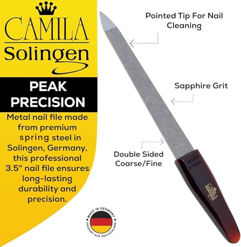 CS16 Sapphire Metal Nail File for Natural Nails Fingernail and Toenail Care, 3.5" Double Sided Coarse and Fine for Manicure and Pedicure - size: 3.5 Inch (Pack of 1)