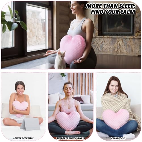 Briwooody Weighted Pillow Glass Bead Calming Body Pillows, Pink - color: Pink