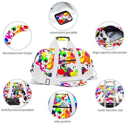 Kids Overnighter Duffel Bag Carry-On Size Sport Bag(11wcai) - color: 11-wcai