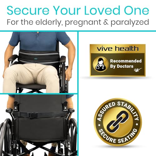 Vive Wheelchair Seatbelt - Safety Belt for the Elderly - Harness for Adults
